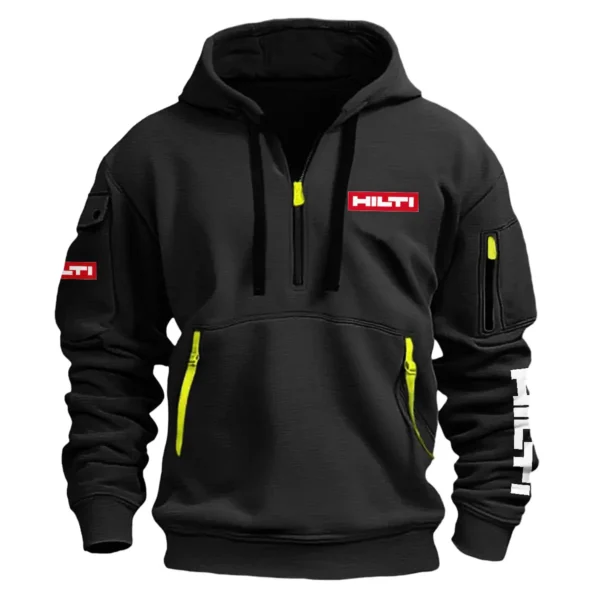 Hilti Carpenter Exclusive Logo Fashion Hoodie Half Zipper BLC110A23HHZ - Black