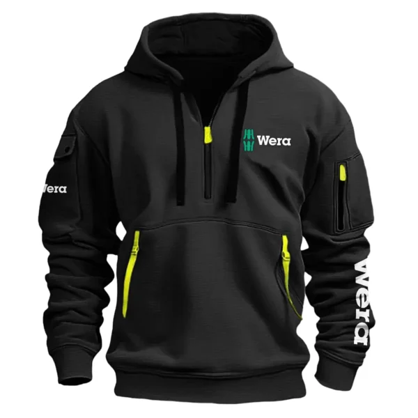 Wera Carpenter Exclusive Logo Fashion Hoodie Half Zipper BLC110A24HHZ - Black