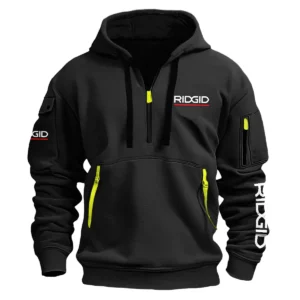 RIDGID Carpenter Exclusive Logo Fashion Hoodie Half Zipper BLC110A27HHZ - Black