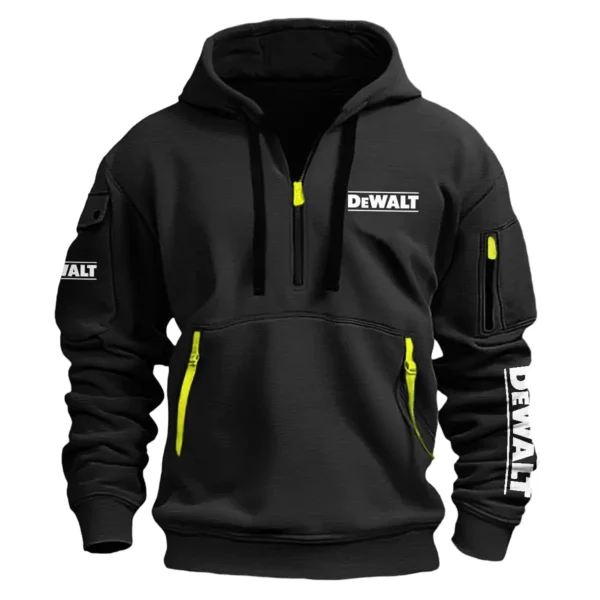 DeWalt Carpenter Exclusive Logo Fashion Hoodie Half Zipper BLC110A37HHZ - Black