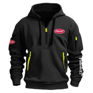 Peterbilt Construction			 Exclusive Logo Fashion Hoodie Half Zipper BLCW309A11HHZ - Black