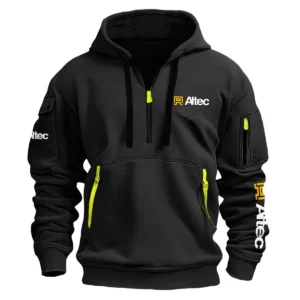 Altec Inc. Construction			 Exclusive Logo Fashion Hoodie Half Zipper BLCW309A15HHZ - Black