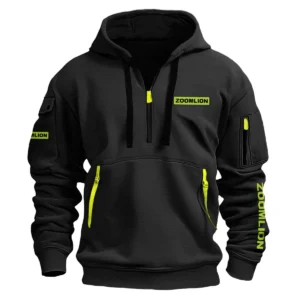 Zoomlion Construction			 Exclusive Logo Fashion Hoodie Half Zipper BLCW309A18HHZ - Black