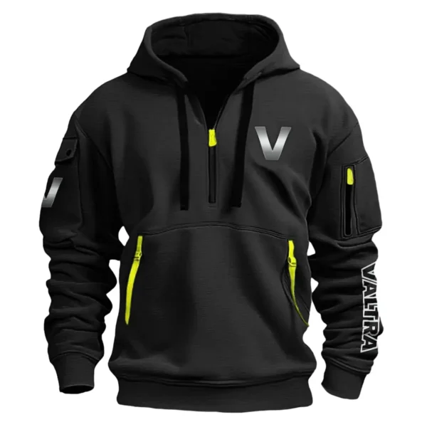 Valtra Farmer Exclusive Logo Fashion Hoodie Half Zipper BLF8424A16HHZ - Black