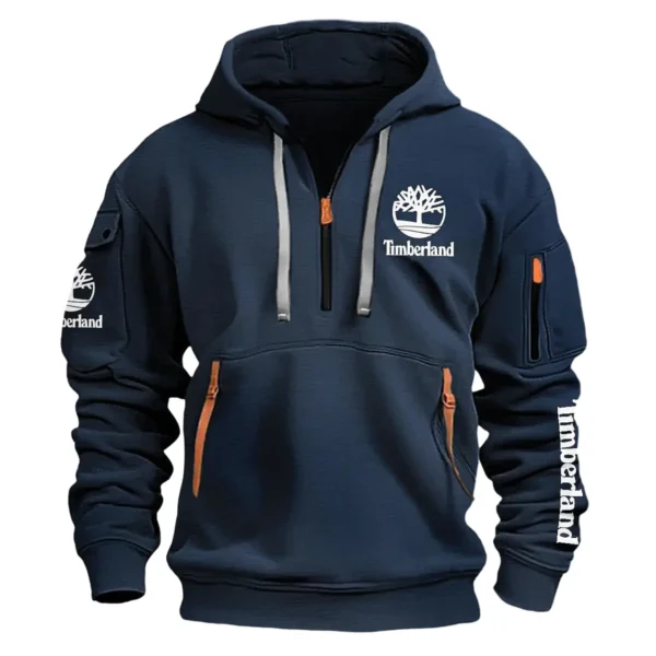 Timberland Carpenter Exclusive Logo Fashion Hoodie Half Zipper BLC110A15HHZ - Navy