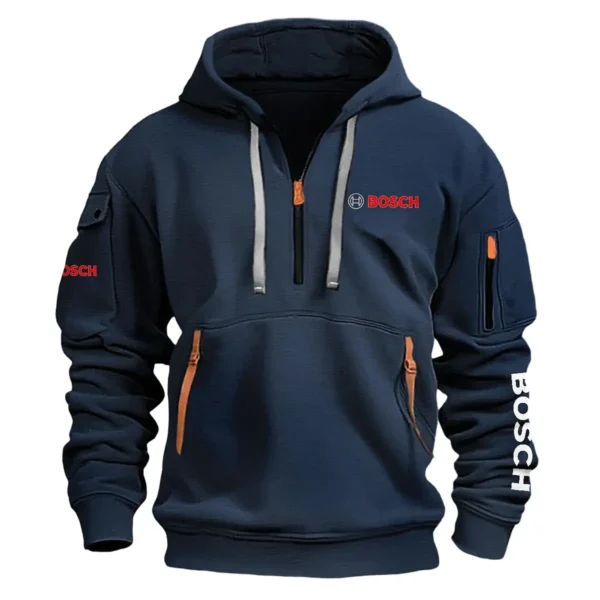 Bosch Carpenter Exclusive Logo Fashion Hoodie Half Zipper BLC110A33HHZ - Navy