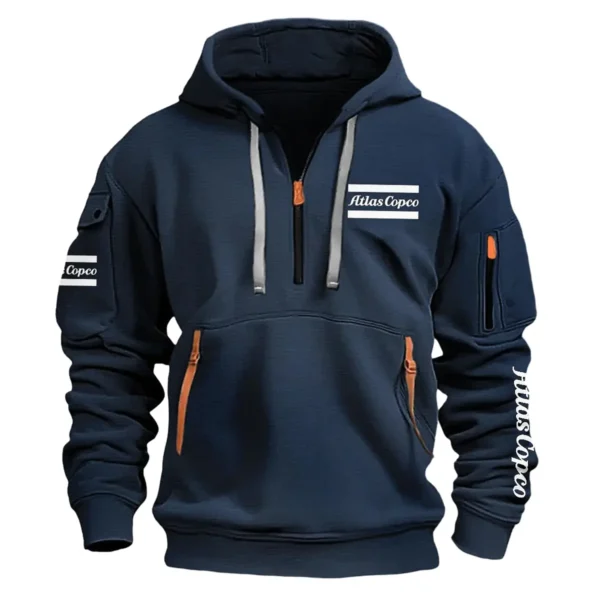 Atlas Copco Construction			 Exclusive Logo Fashion Hoodie Half Zipper BLCW309A6HHZ - Navy