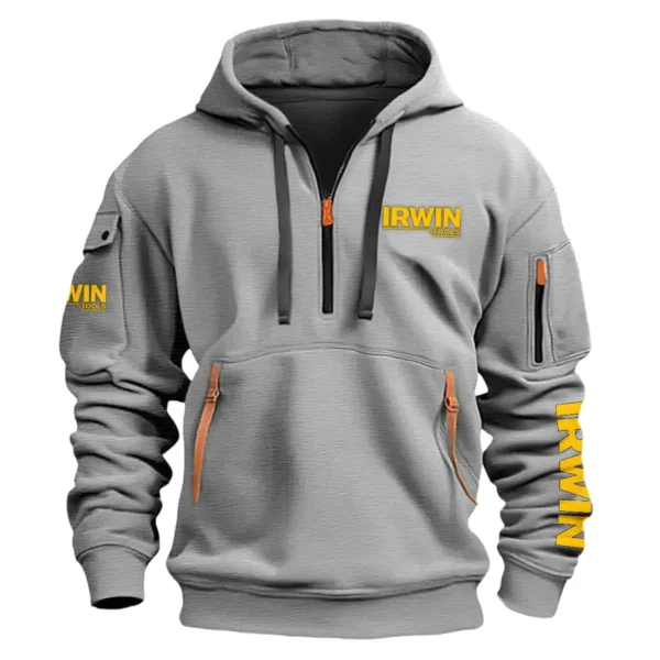 Irwin Tools Carpenter Exclusive Logo Fashion Hoodie Half Zipper BLC110A9HHZ - Gray