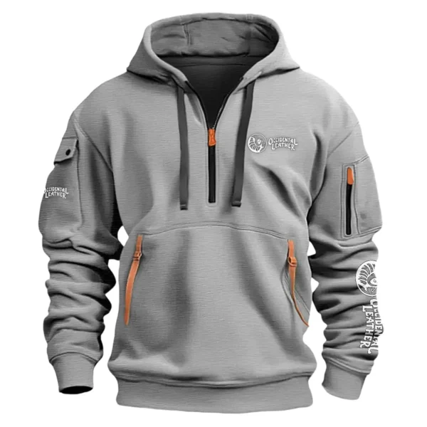 Occidental Leather Carpenter Exclusive Logo Fashion Hoodie Half Zipper BLC110A11HHZ - Gray