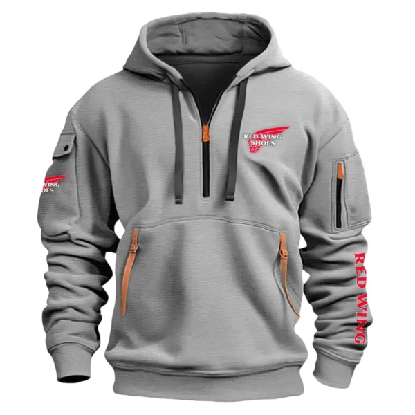 Red Wing Shoes Carpenter Exclusive Logo Fashion Hoodie Half Zipper BLC110A14HHZ - Gray