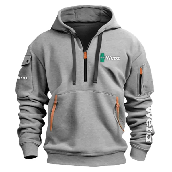 Wera Carpenter Exclusive Logo Fashion Hoodie Half Zipper BLC110A24HHZ - Gray