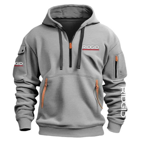 RIDGID Carpenter Exclusive Logo Fashion Hoodie Half Zipper BLC110A27HHZ - Gray