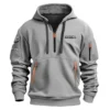 Freightliner Construction			 Exclusive Logo Fashion Hoodie Half Zipper BLCW309A14HHZ - Black