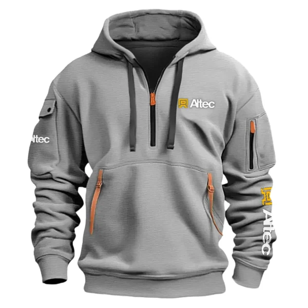 Altec Inc. Construction			 Exclusive Logo Fashion Hoodie Half Zipper BLCW309A15HHZ - Gray