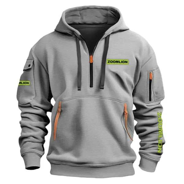 Zoomlion Construction			 Exclusive Logo Fashion Hoodie Half Zipper BLCW309A18HHZ - Gray