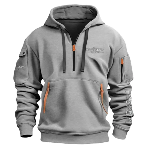 Badboy Farmer Exclusive Logo Fashion Hoodie Half Zipper BLF8424A9HHZ - Gray