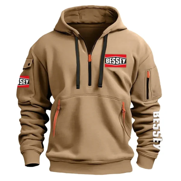 Bessey Tools Carpenter Exclusive Logo Fashion Hoodie Half Zipper BLC110A1HHZ - Khaki