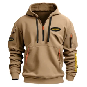 Powermatic Carpenter Exclusive Logo Fashion Hoodie Half Zipper BLC110A4HHZ - Khaki