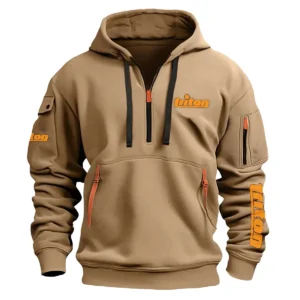 Triton Tools Carpenter Exclusive Logo Fashion Hoodie Half Zipper BLC110A8HHZ - Khaki