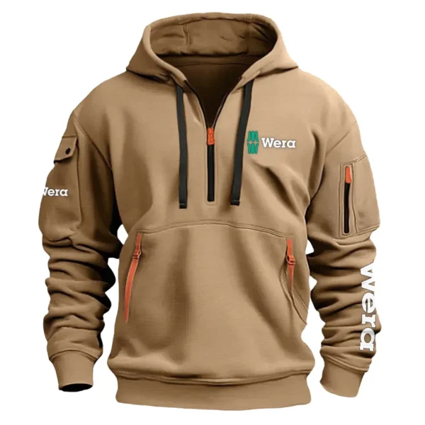 Wera Carpenter Exclusive Logo Fashion Hoodie Half Zipper BLC110A24HHZ - Khaki