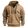 Same Farmer Exclusive Logo Fashion Hoodie Half Zipper BLF8424A7HHZ - Gray