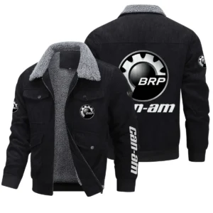 BRP Can-am Exclusive LogoThickened Corduroy Jacket Motorcycles QTMT191224A5CAN - Black