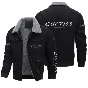 Curtiss Motorcycles Exclusive LogoThickened Corduroy Jacket Motorcycles QTMT191224A5CUR - Black