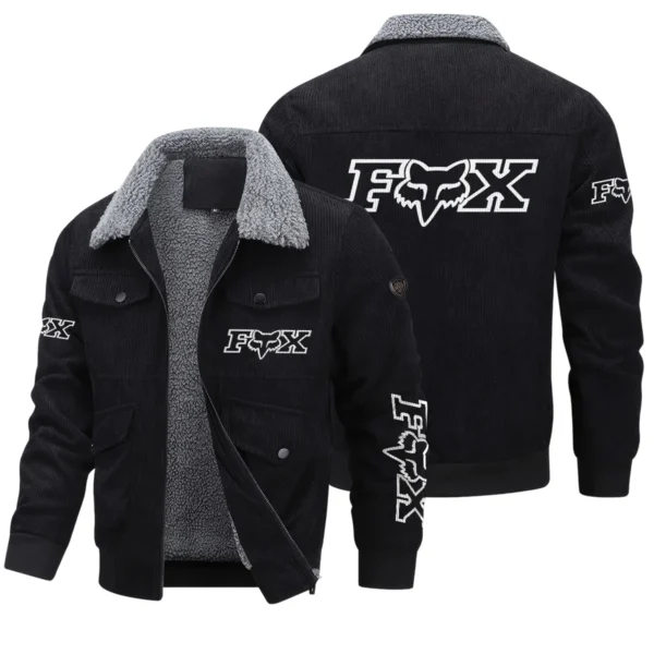 Fox Racing Exclusive LogoThickened Corduroy Jacket Motorcycles QTMT191224A5FOX - Black