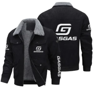 GasGas Exclusive LogoThickened Corduroy Jacket Motorcycles QTMT191224A5GAS - Black