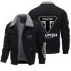 Triumph Motorcycles Exclusive LogoThickened Corduroy Jacket Motorcycles QTMT191224A5TRI - Gray