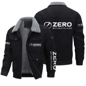 Zero Motorcycles Exclusive LogoThickened Corduroy Jacket Motorcycles QTMT191224A5ZER - Black