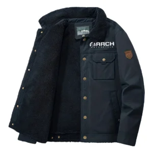 Arch Motorcycles Exclusive Logo Velvet Coat Motorcycles QTMT191224A4ARC - Dark Blue