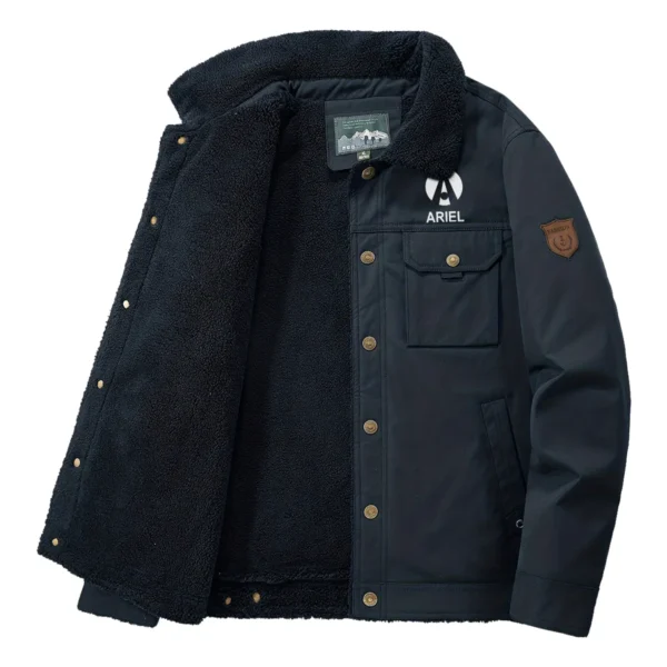 Ariel Motorcycles Exclusive Logo Velvet Coat Motorcycles QTMT191224A4ARI - Dark Blue