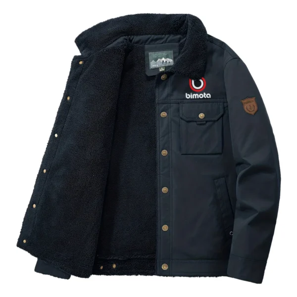 Bimota Motorcycles Exclusive Logo Velvet Coat Motorcycles QTMT191224A4BIM - Dark Blue