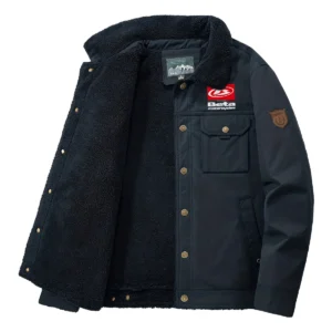 Beta Motorcycles Exclusive Logo Velvet Coat Motorcycles QTMT191224A4BTA - Dark Blue