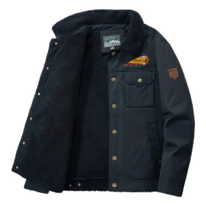 Indian Motorcycles Exclusive Logo Velvet Coat Motorcycles QTMT191224A4IND - Dark Blue