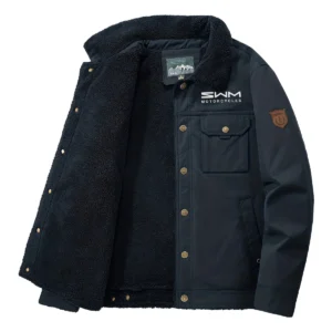 SWM Motorcycles Exclusive Logo Velvet Coat Motorcycles QTMT191224A4SWM - Dark Blue