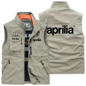 Aprilia Exclusive Logo Outdoor Vest Motorcycles QTMTS261224A01AM - Khaki