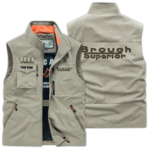 Brough Superior Exclusive Logo Outdoor Vest Motorcycles QTMTS261224A01BRO - Khaki