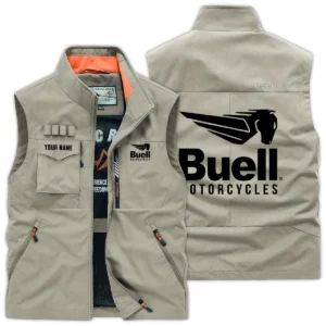 Buell Motorcycles Exclusive Logo Outdoor Vest Motorcycles QTMTS261224A01BUE - Khaki