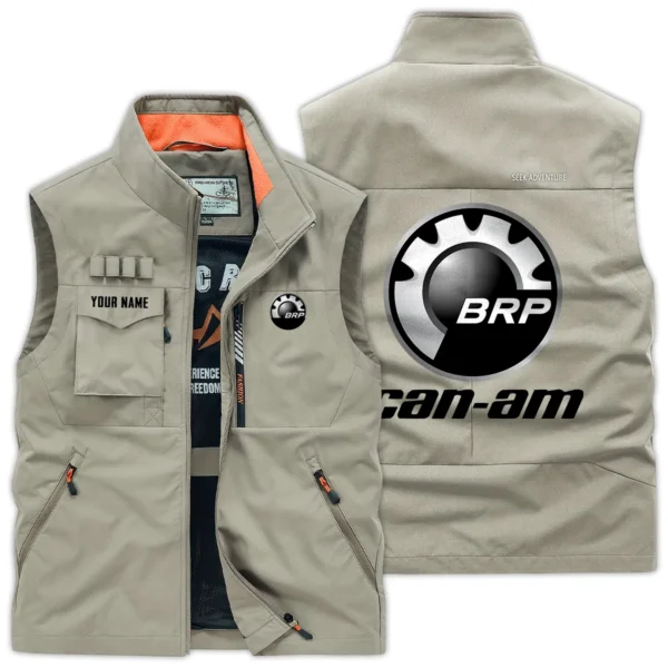 BRP Can-am Exclusive Logo Outdoor Vest Motorcycles QTMTS261224A01CAN - Khaki