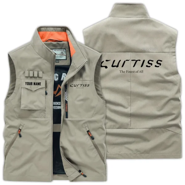 Curtiss Motorcycles Exclusive Logo Outdoor Vest Motorcycles QTMTS261224A01CUR - Khaki