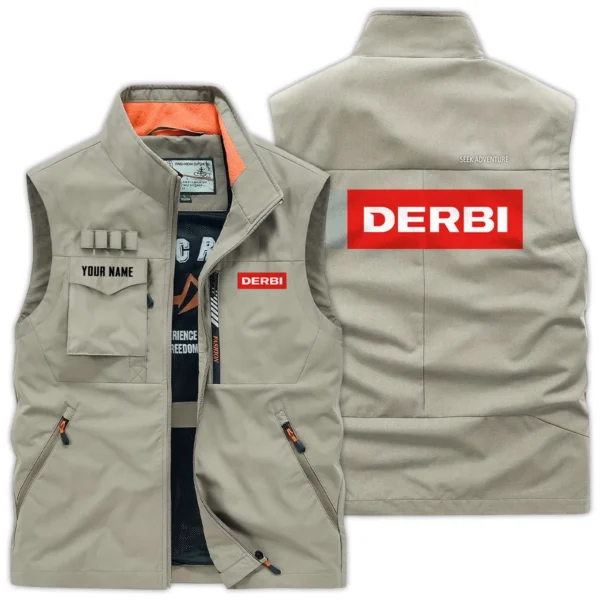 Derbi Motorcycles Exclusive Logo Outdoor Vest Motorcycles QTMTS261224A01DER - Khaki