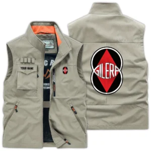 Gilera Motorcycles Exclusive Logo Outdoor Vest Motorcycles QTMTS261224A01GIL - Khaki