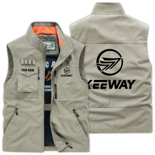 Keeway Motorcycles Exclusive Logo Outdoor Vest Motorcycles QTMTS261224A01KEE - Khaki