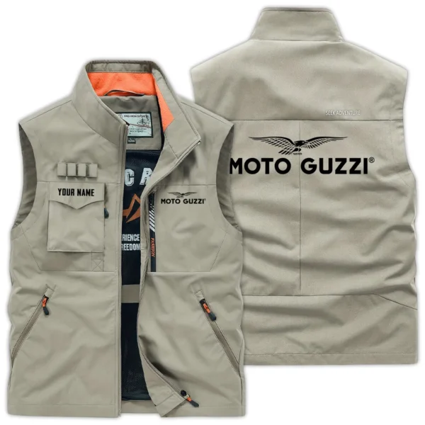 Moto Guzzi Exclusive Logo Outdoor Vest Motorcycles QTMTS261224A01MGU - Khaki