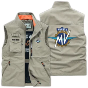 MV Agusta Exclusive Logo Outdoor Vest Motorcycles QTMTS261224A01MVA - Khaki