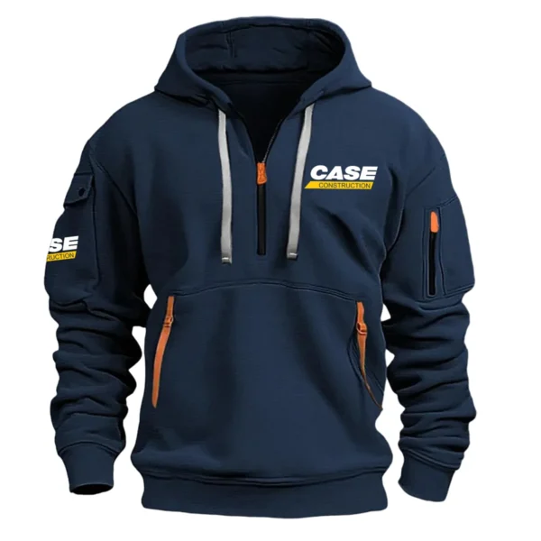 Special Release Case Construction Construction  Hoodie Half Zipper QTCO191124A2CC - Navy