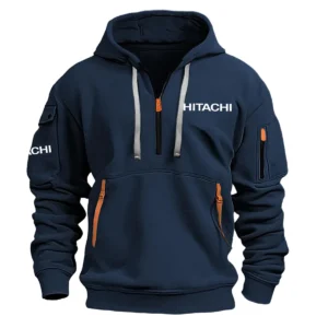 Special Release Hitachi Construction  Hoodie Half Zipper QTCO191124A2HIT - Navy