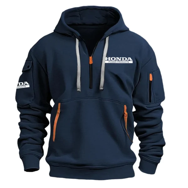 Special Release Honda Power Equipment Gardening Hoodie Half Zipper QTGR101124A02HPE - Navy